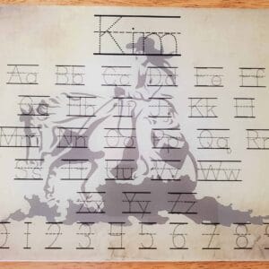 Cutting Horse sillhouette Dry Erase