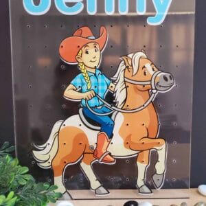 Cartoon Cowgirl Earring Holder