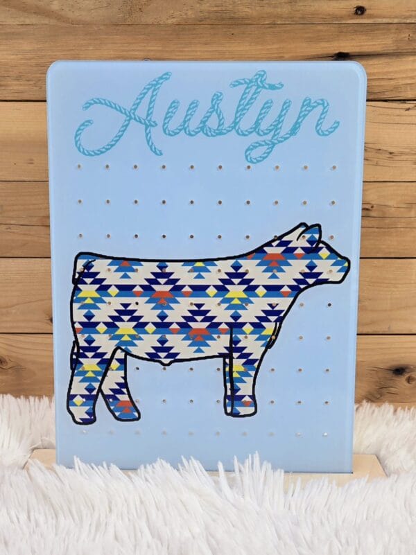 Aztec Cow Earring Holder
