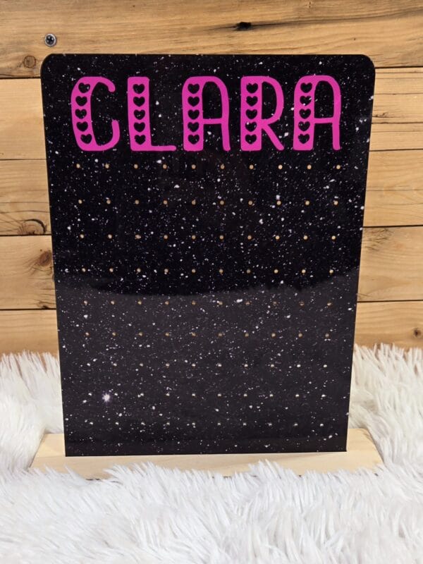 Black Sparkle Earring Holder