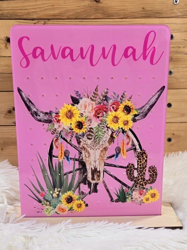 Flower Skull Earring Holder