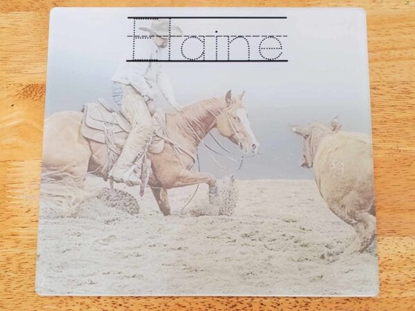 Cutting Horse Man Dry Erase