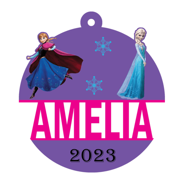 Elsa and Anna Ornament