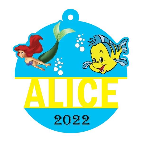 Ariel and Flounder Ornament