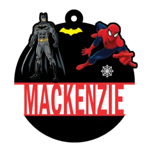 Batman and Spiderman Ornament