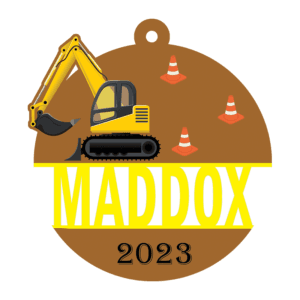 Excavator Ornament