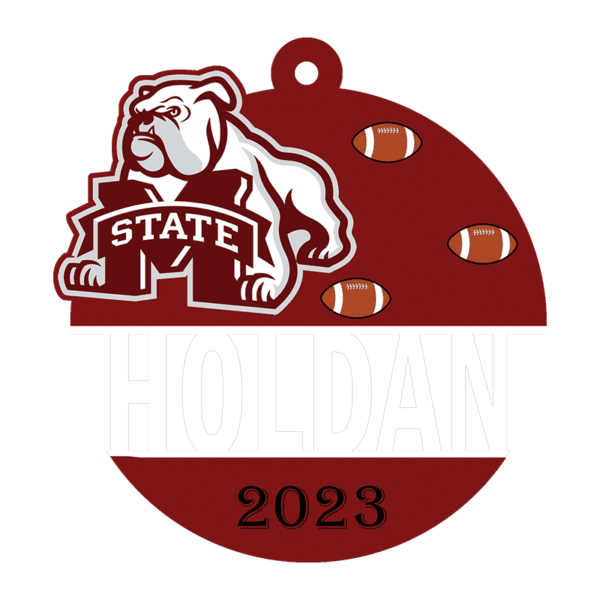 M state bulldogs Ornament
