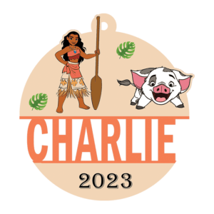 Moana and Pig Ornament