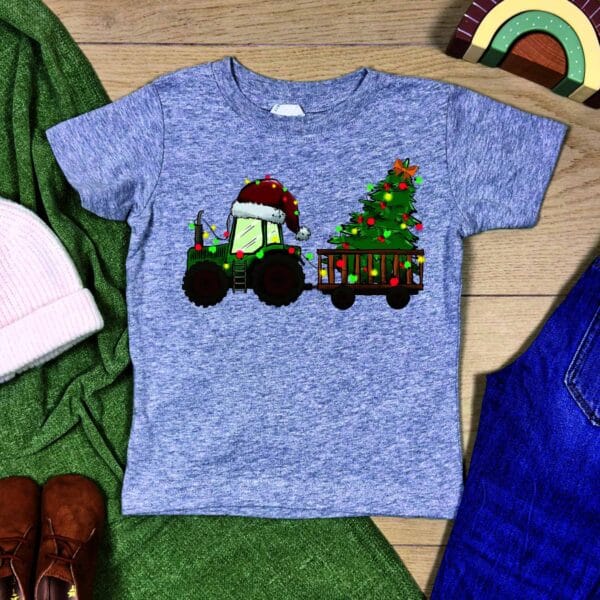 Christmas Vehicles Green Tractor