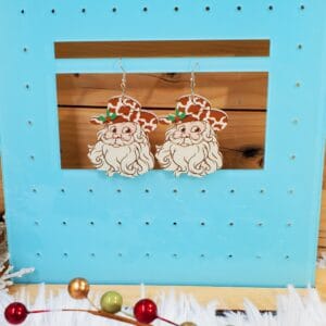 Western Santa Earrings