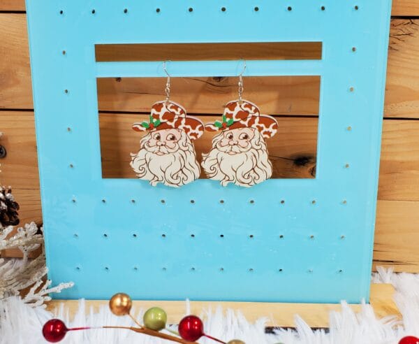 Western Santa Earrings