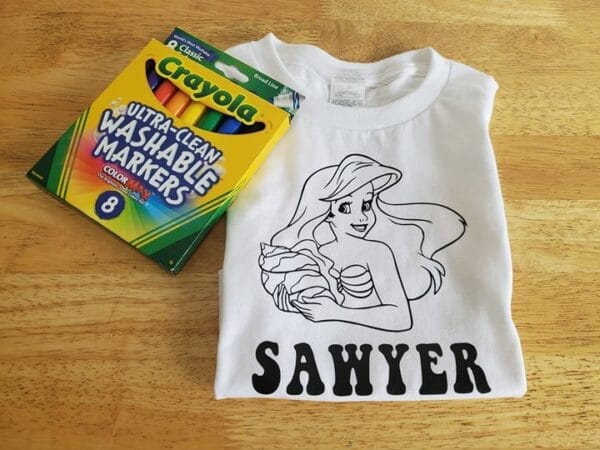 Ariel Coloring Shirt