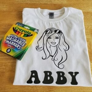 Barbie Coloring Shirt