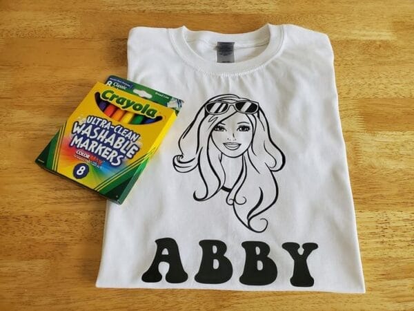 Barbie Coloring Shirt
