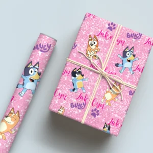 Bluey and Bingo (Pink) Wrapping Paper