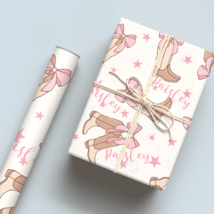 Boots and Bows Wrapping Paper