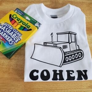 Bulldozer Coloring Shirt