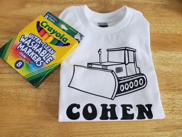Bulldozer Coloring Shirt