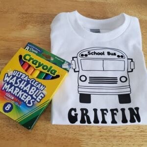 Bus Coloring Shirt