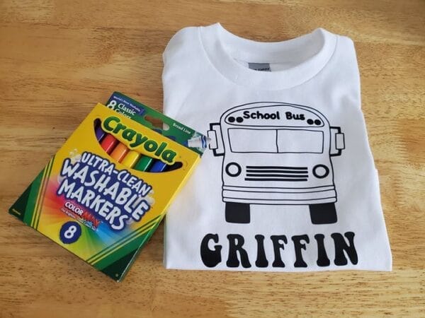 Bus Coloring Shirt