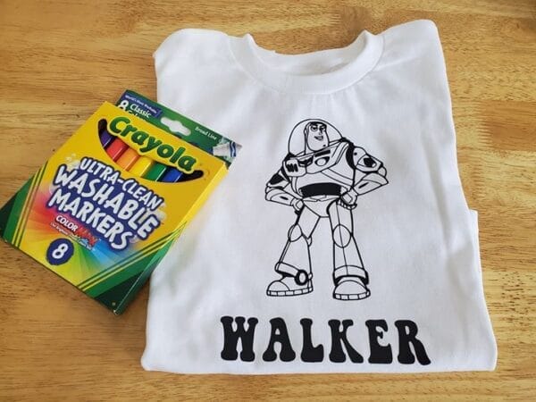 Buzz Lightyear Coloring Shirt