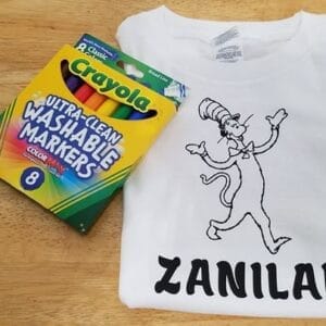 Cat in the Hat Coloring Shirt