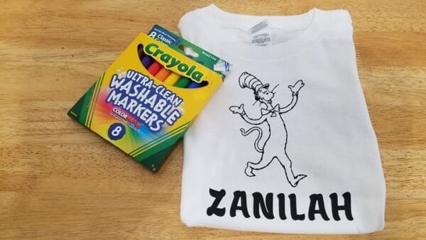Cat in the Hat Coloring Shirt