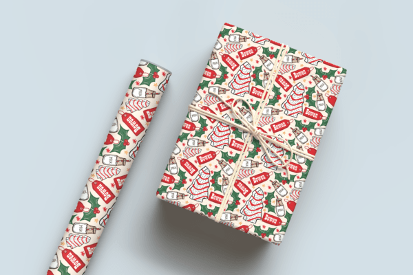 Christmas Cake Wrapping Paper
