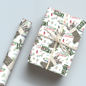 Christmas Camo Stocking Wrapping Paper