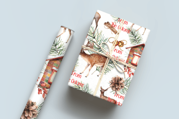 Christmas Deer Wrapping Paper