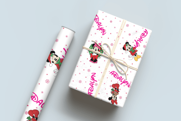 Christmas Minnie Wrapping Paper
