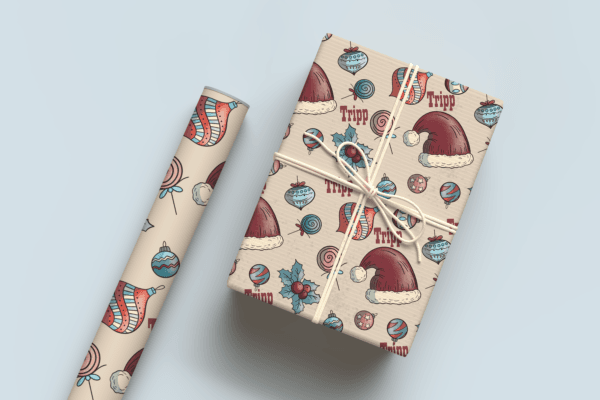 Christmas Ornament Vintage Wrapping Paper