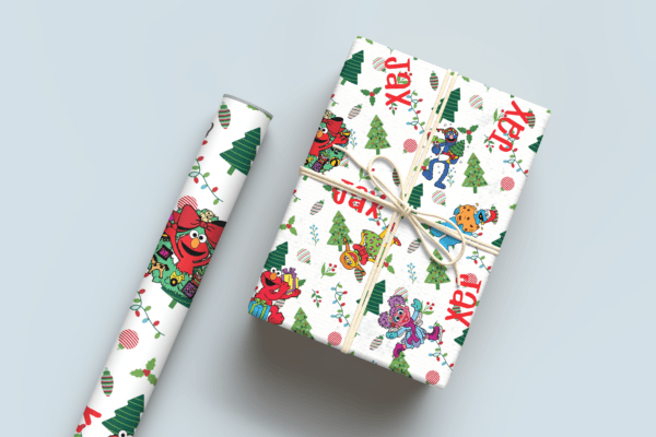 Christmas Sesame Street Wrapping Paper