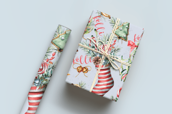 Christmas Stocking Wrapping Paper