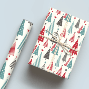 Christmas Tree Shapes Wrapping Paper