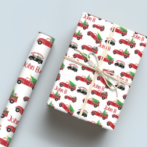 Christmas Truck Wrapping Paper
