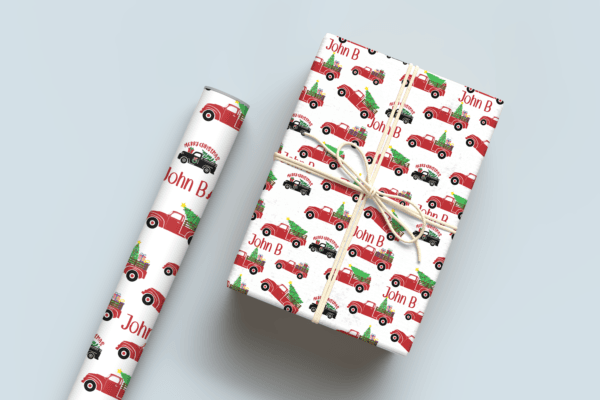 Christmas Truck Wrapping Paper