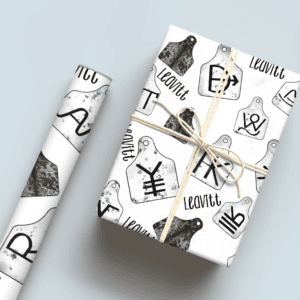 Cow Tags Wrapping Paper