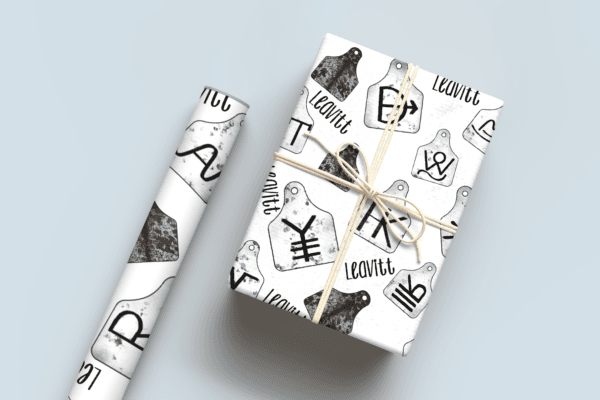 Cow Tags Wrapping Paper