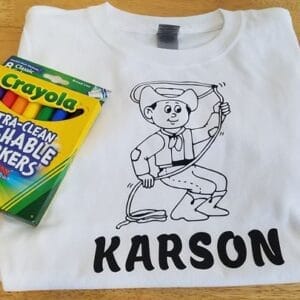 Cowboy Coloring Shirt