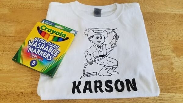 Cowboy Coloring Shirt