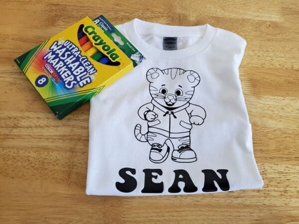 Daniel Tiger Coloring Shirt