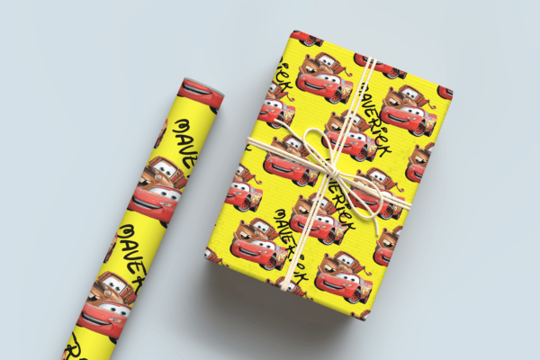 Christmas Disney Cars Wrapping Paper