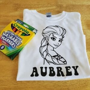 Elsa Coloring Shirt