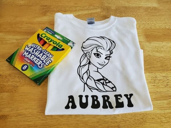 Elsa Coloring Shirt