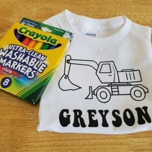 Excavator Coloring Shirt