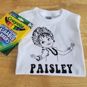 Fancy Nancy Coloring Shirt
