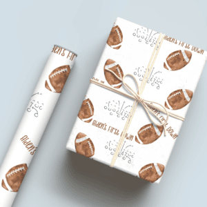 Football First Birthday Wrapping Paper