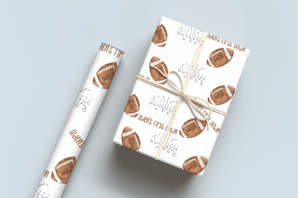 Football First Birthday Wrapping Paper
