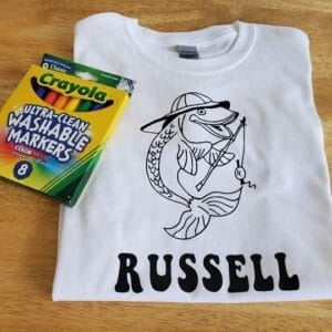 Fishing Fish Coloring Shirt